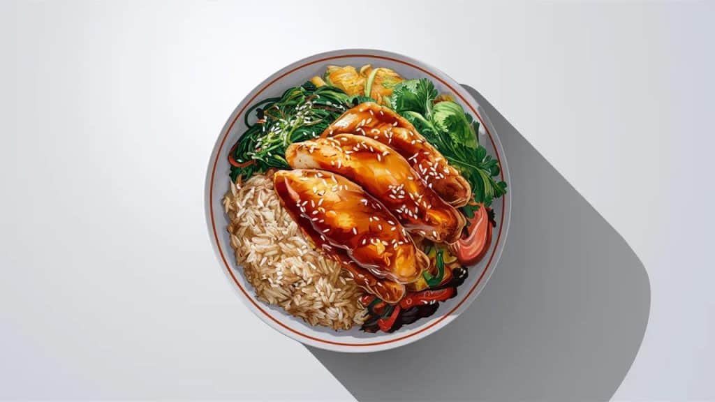 Vitaliserfr Bol de Poulet Teriyaki et Riz Un Délice Sain et Équilibré