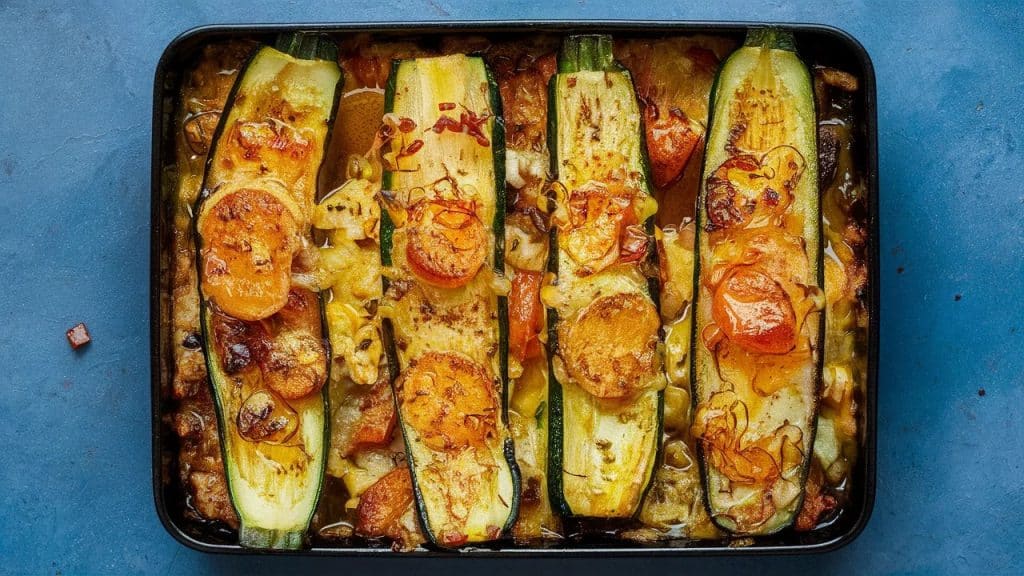 Vitaliserfr Courgettes Gratinées au Fromage et Miel Épicé