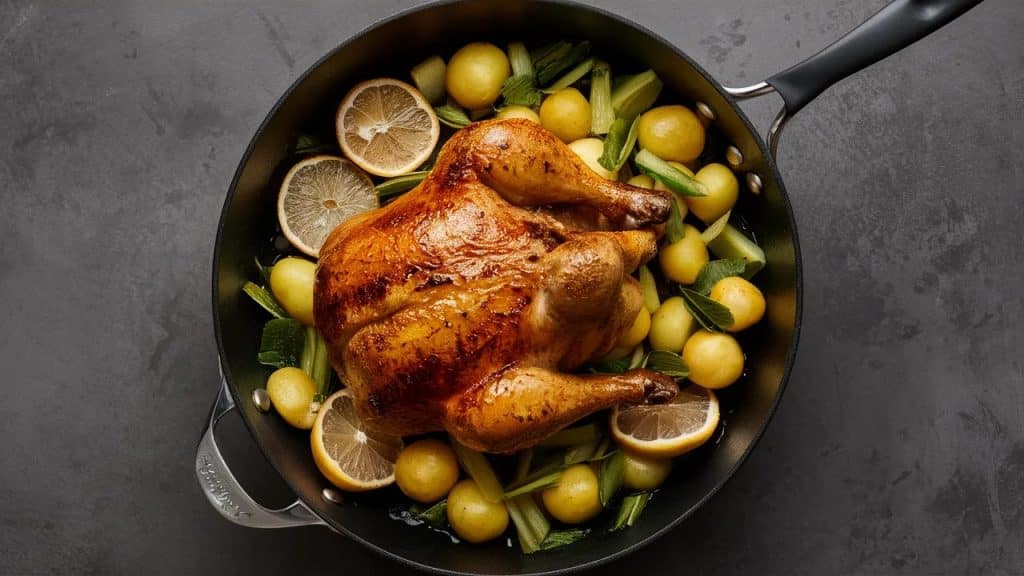 Vitaliserfr Poulet et Pommes de Terre au Citron avec du Chou Frisé