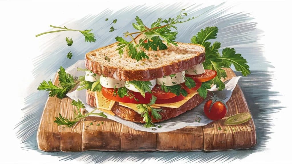 Vitaliserfr Sandwich Concombre Tomate Légèreté et Fraîcheur Estivale