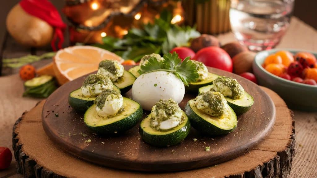 Vitaliserfr Zucchini Bites au Pesto Burrata Apéro Sain et Gourmand