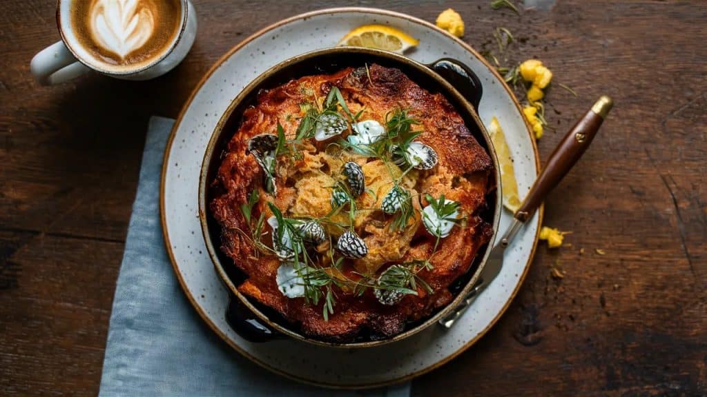 Vitaliserfr Casserole Pain Perdu aux Bleuets et Citron Un Délice Matinal