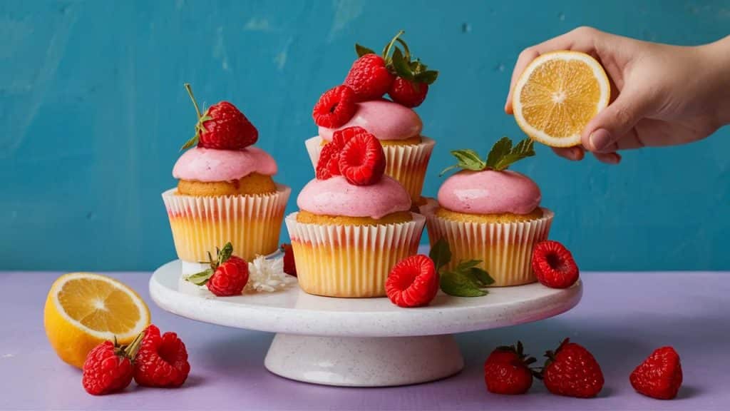 Vitaliserfr Délicieux Mini Cupcakes au Citron et à la Framboise