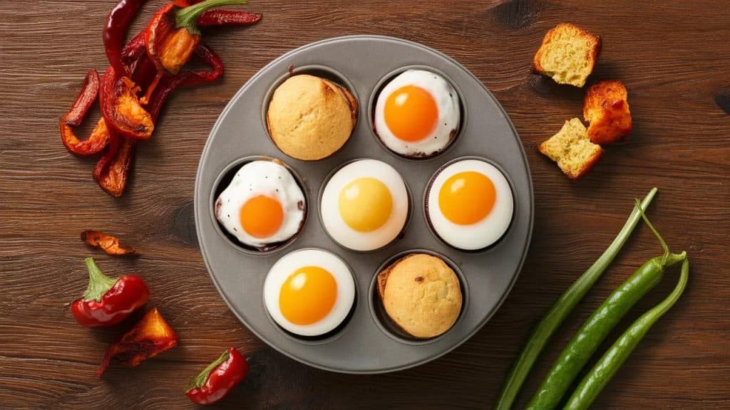 Vitaliserfr Egg Bites Poivrons Rôtis Épinards Recette Saine et Savoureuse
