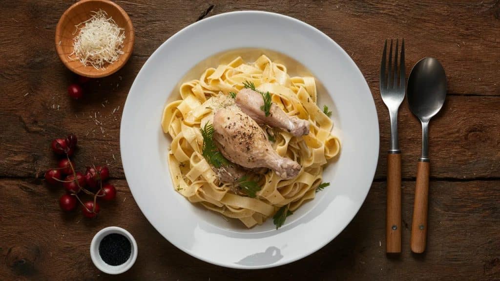 Vitaliserfr Fettuccine Alfredo au Poulet Un Délice Crémeux et Réconfortant