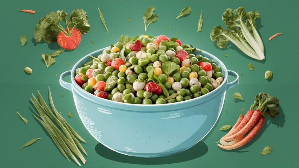 Vitaliserfr Salade Épicée de Pois Chiches et Chou Vert