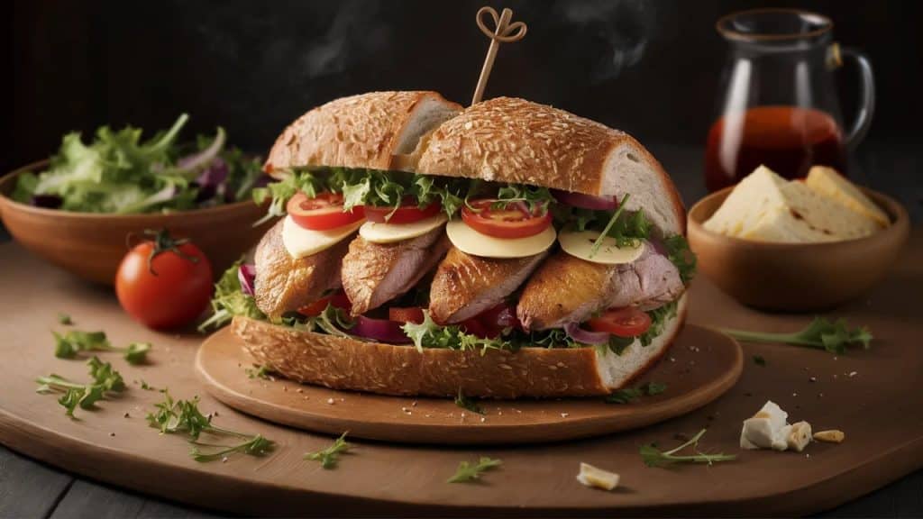 Vitaliserfr Sandwich au Poulet Rôti Délice Savoureux et Sain