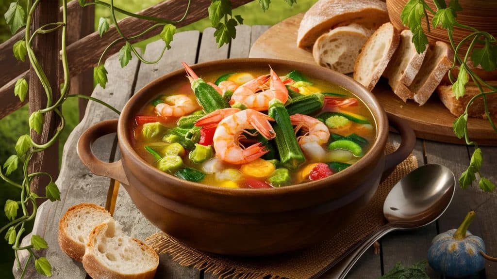 Vitaliserfr Soupe Crevettes Okra Délice Sain et Réconfortant