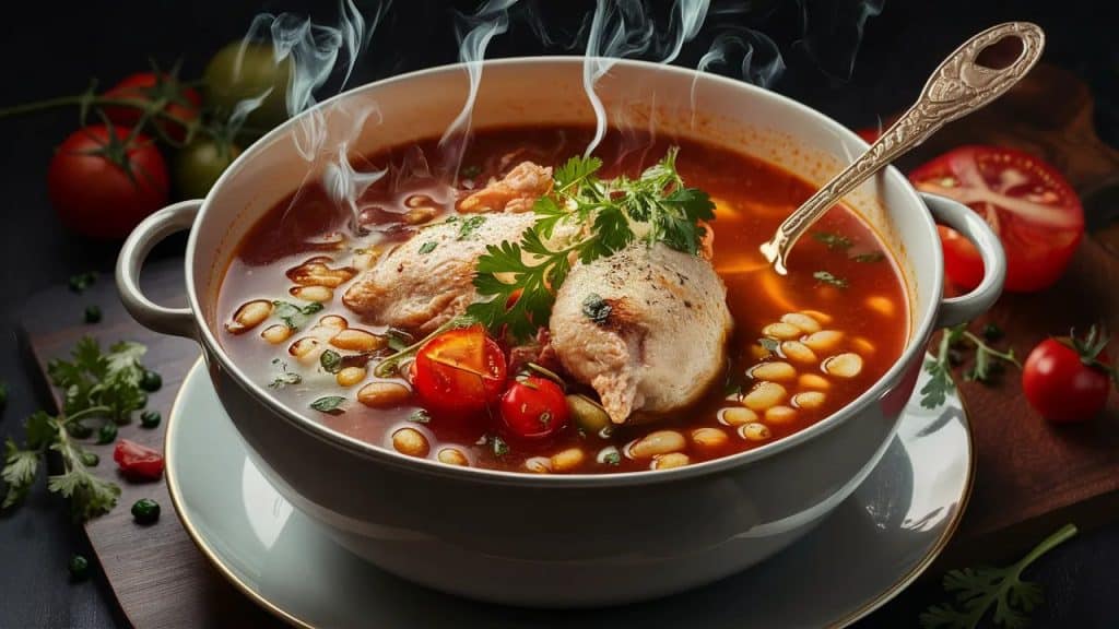 Vitaliserfr Soupe Réconfortante au Poulet et Pois Chiches Mijotée