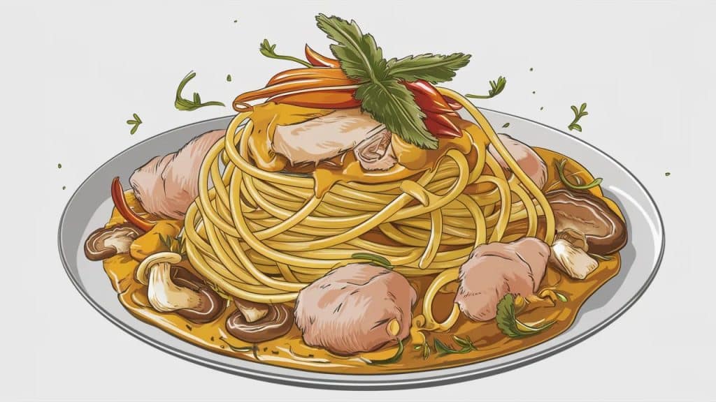 Vitaliserfr Spaghetti au Poulet Un Plat Réconfortant et Nutritif