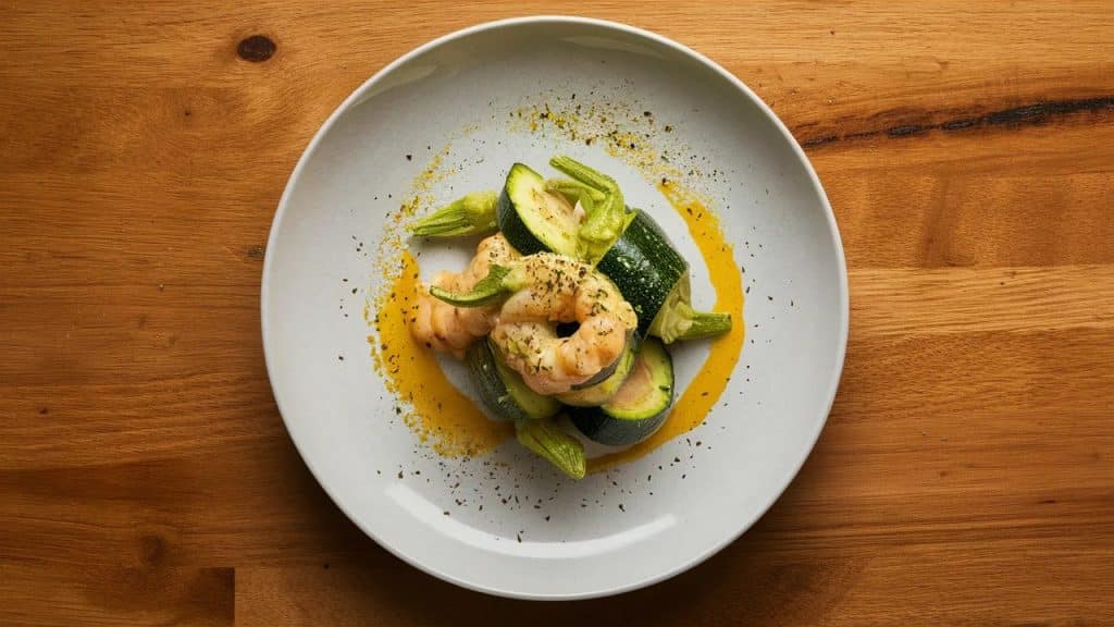 Vitaliserfr Courgette Scampi Le Plat Savoureux de lÉté