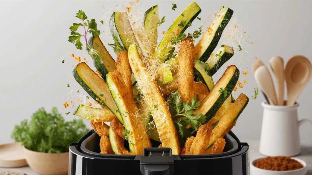 Vitaliserfr Courgettes croustillantes à lair fryer Une recette santé délicieuse