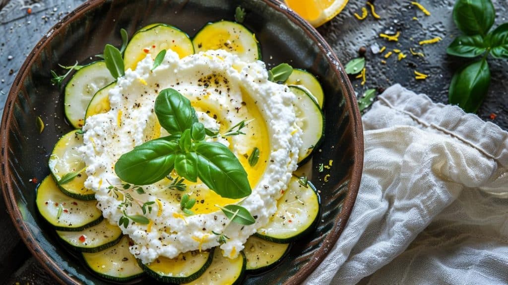 Vitaliserfr Courgettes Rôties au Ricotta Fouetté Un Délice Estival