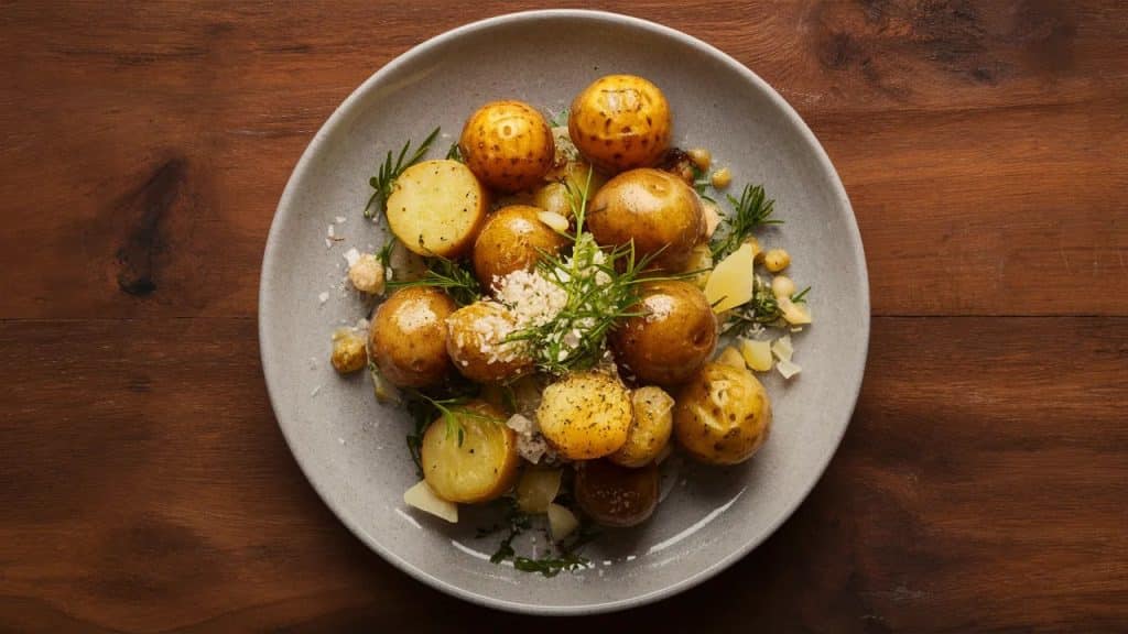 Vitaliserfr Garlic Parmesan Rosemary Bubble Potatoes Croustillant et Délicieux