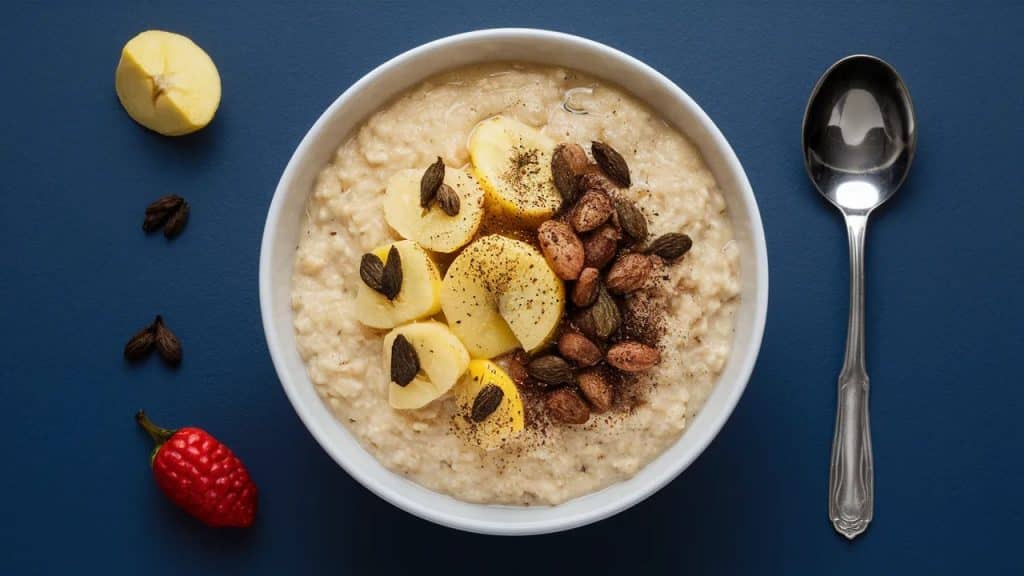 Vitaliserfr Porridge Protéiné au Beurre de Cacahuète Banane et Myrtilles