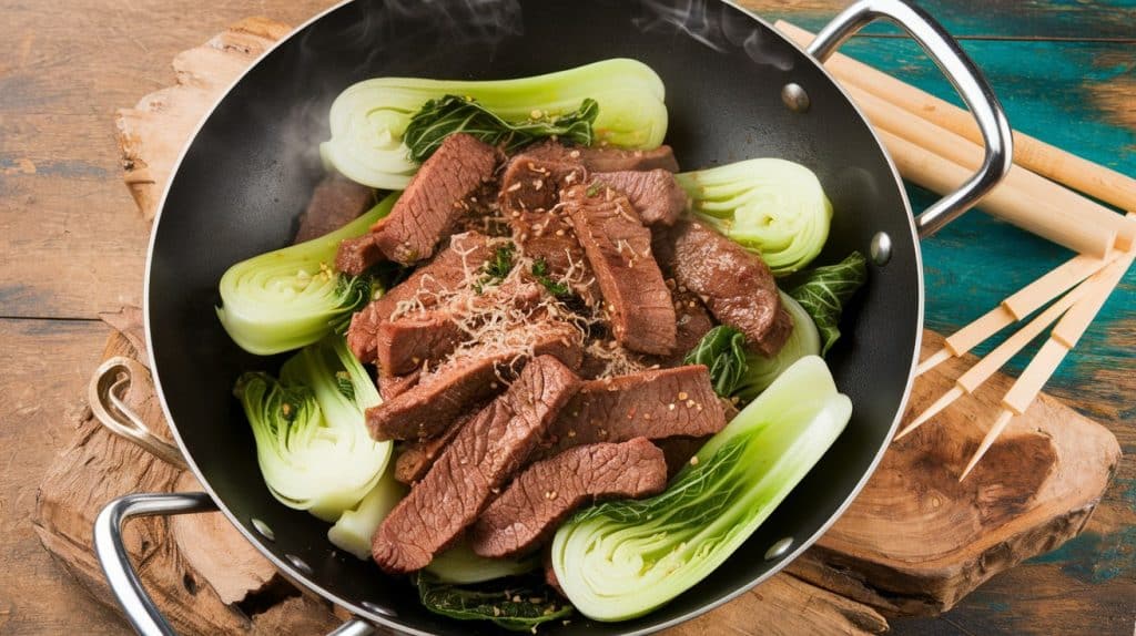 Vitaliserfr Bœuf sauté au bok choy et gingembre Un délice sain