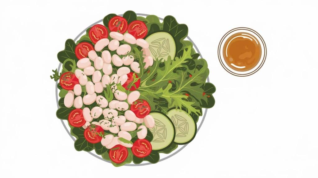 Vitaliserfr Salade de Haricots Blancs et Légumes Légère et Rassasiante