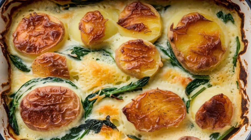 Vitaliserfr Gratin de Pommes de Terre et Épinards au Parmesan