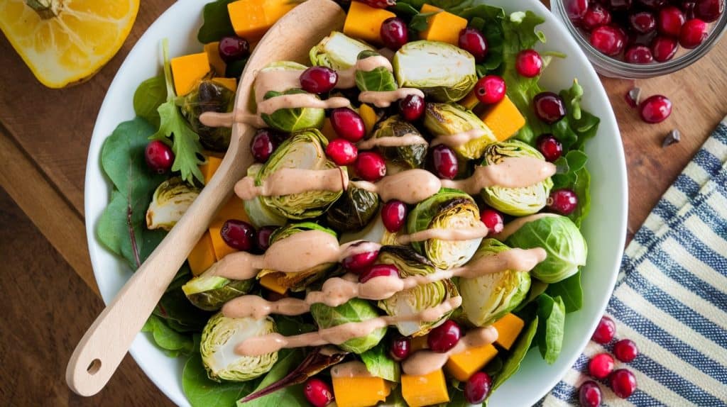 Vitaliserfr Salade de Chou de Bruxelles et Courge Rôtis Un Délice dAutomne