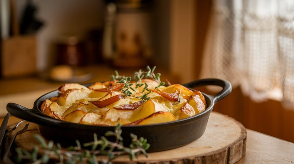 Vitaliserfr Gratin de Pommes de Terre aux Échalotes Caramélisées de Bobby Flay