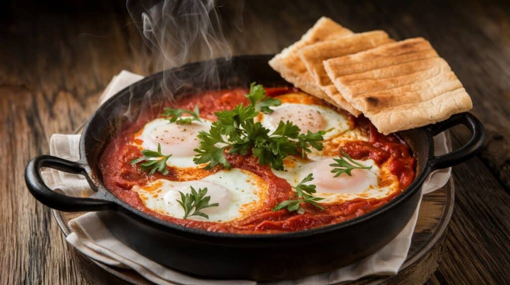 Vitaliserfr Shakshuka Le Délice Épicé aux Œufs Pochés et Sauce Tomate