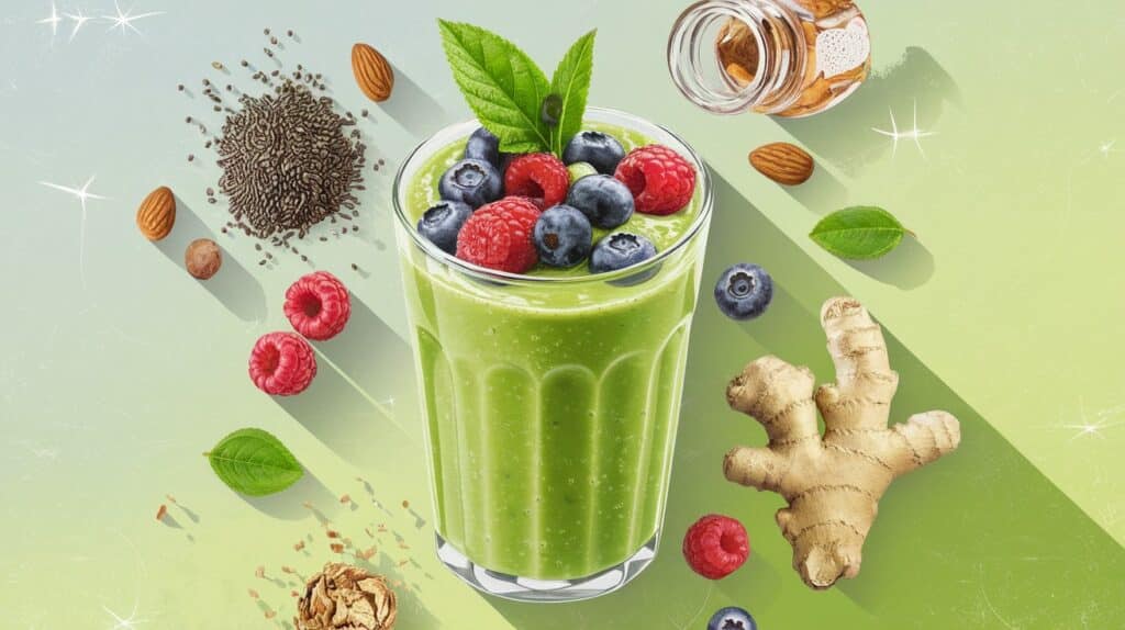 Vitaliserfr Smoothie Antioxydant Baies Thé Vert Aux Super Ingrédients