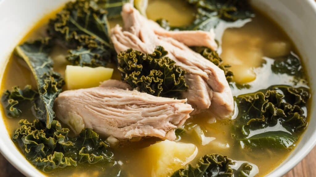 Vitaliserfr Une délicieuse soupe au poulet et au chou kale pour un repas réconfortant