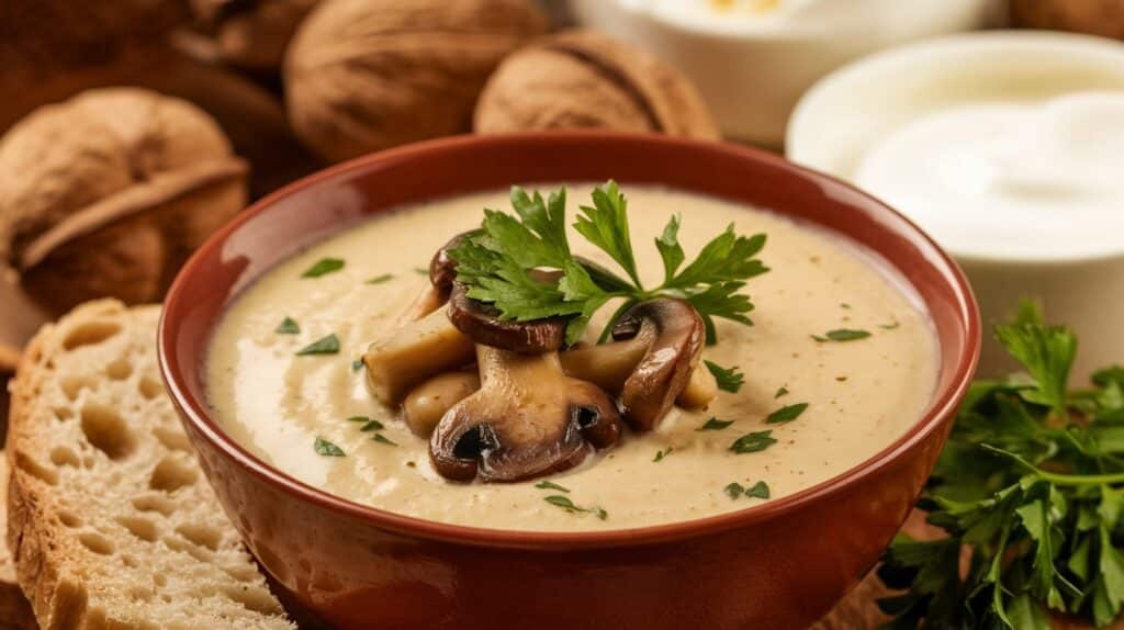 Vitaliserfr Soupe Crémeuse Méditerranéenne aux Champignons et Châtaignes