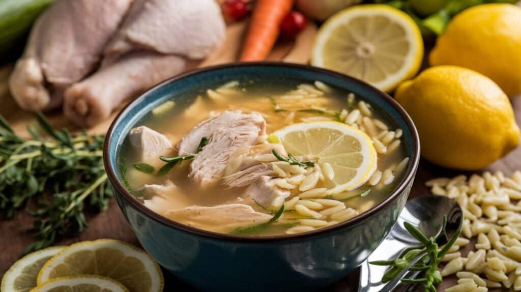 Vitaliserfr Soupe Réconfortante au Poulet Orzo et Citron Un Délice Sain