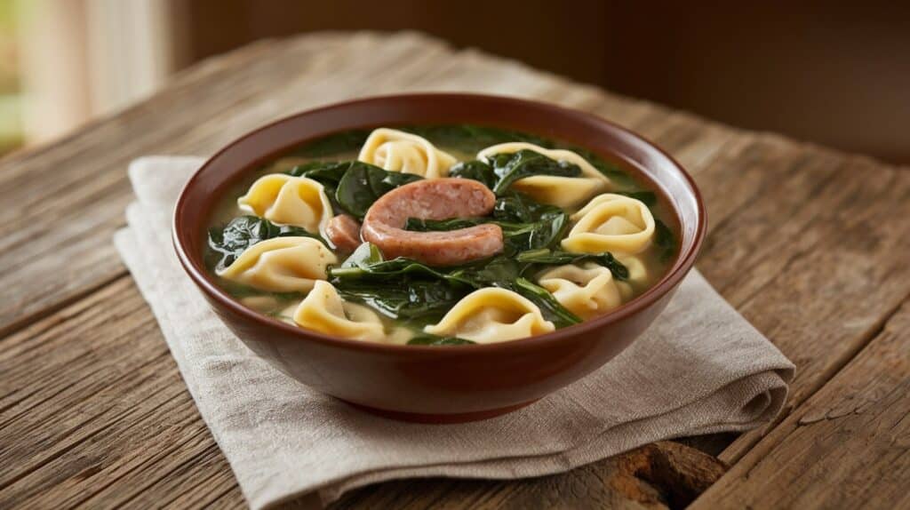 Vitaliserfr Soupe Tortellini aux Épinards et Saucisses Un Délice Réconfortant