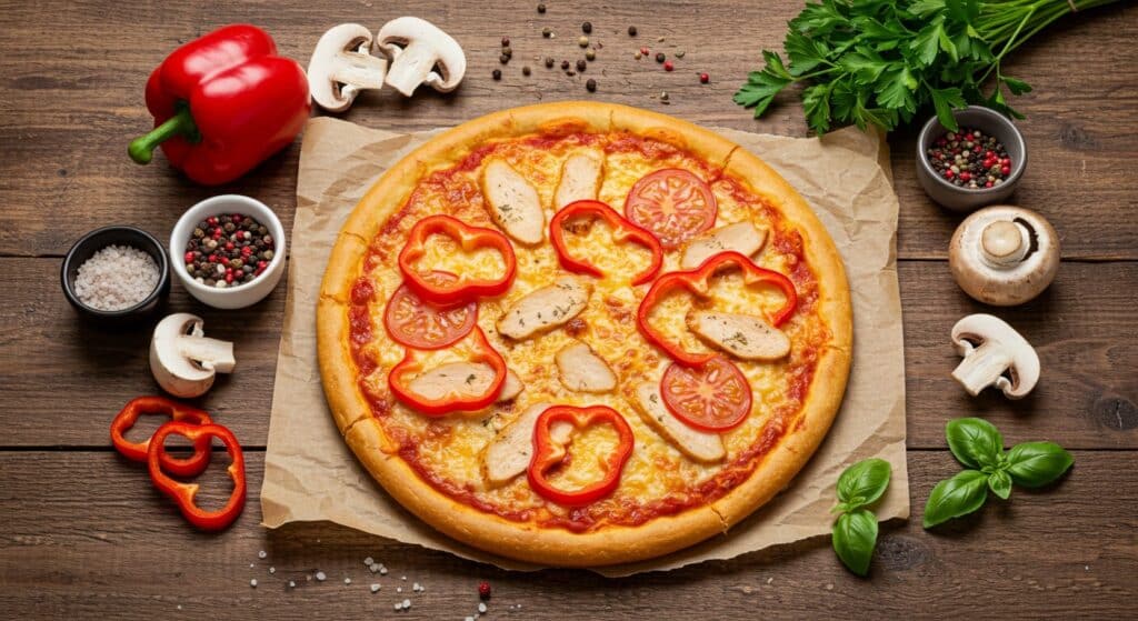 Vitaliserfr   Recette de Pizza au Poulet  Saveurs et Bien Être Réunis